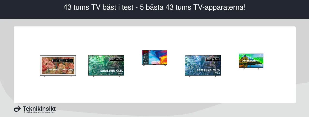 43 tums tv bäst i test