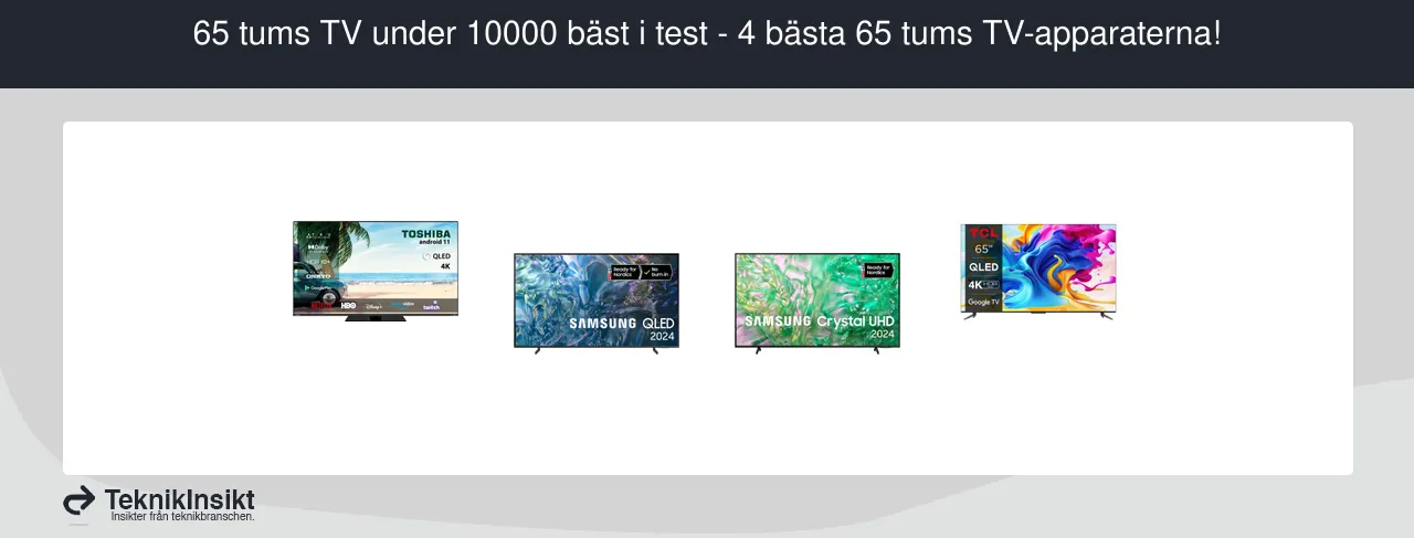 65 tums tv under 10000 bäst i test