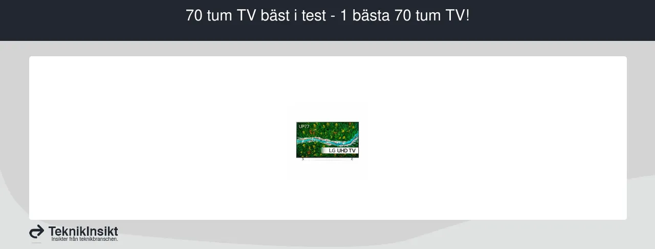 70 tum tv bäst i test