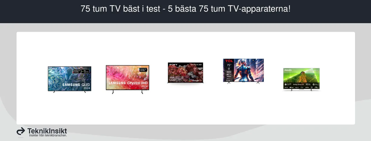 75 tum tv bäst i test