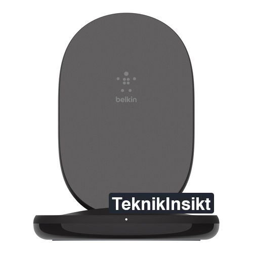 Belkin Trådlös Qi-laddare 15W inkl 24W väggladdare och USB-C kabel / Stand - Svart