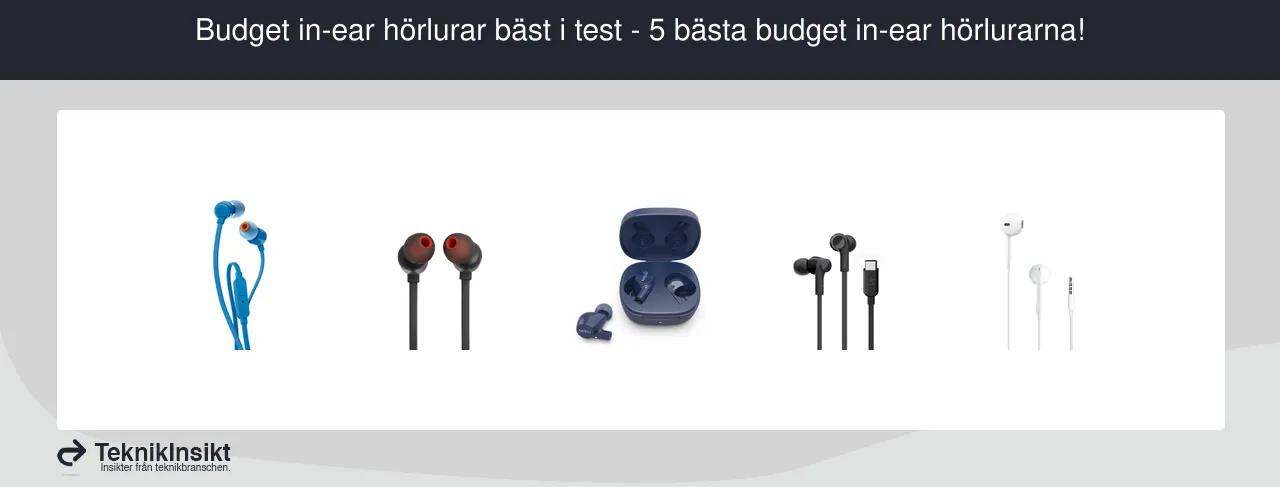 Budget in-ear hörlurar bäst i test