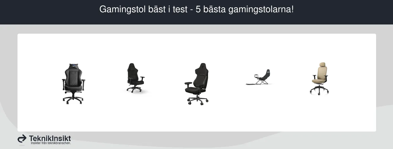 Gamingstol bäst i test