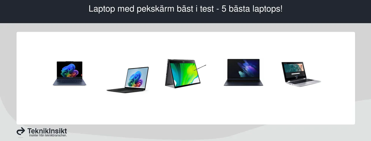 Laptop med pekskärm bäst i test