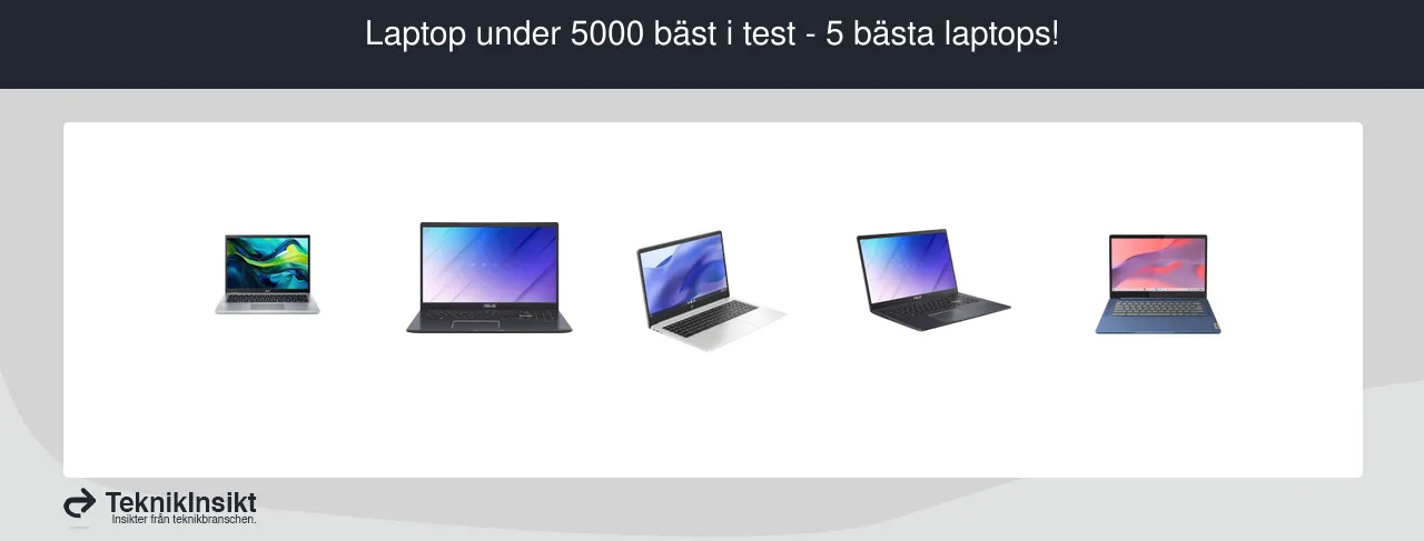 Laptop under 5000 bäst i test - 5 bästa laptops!