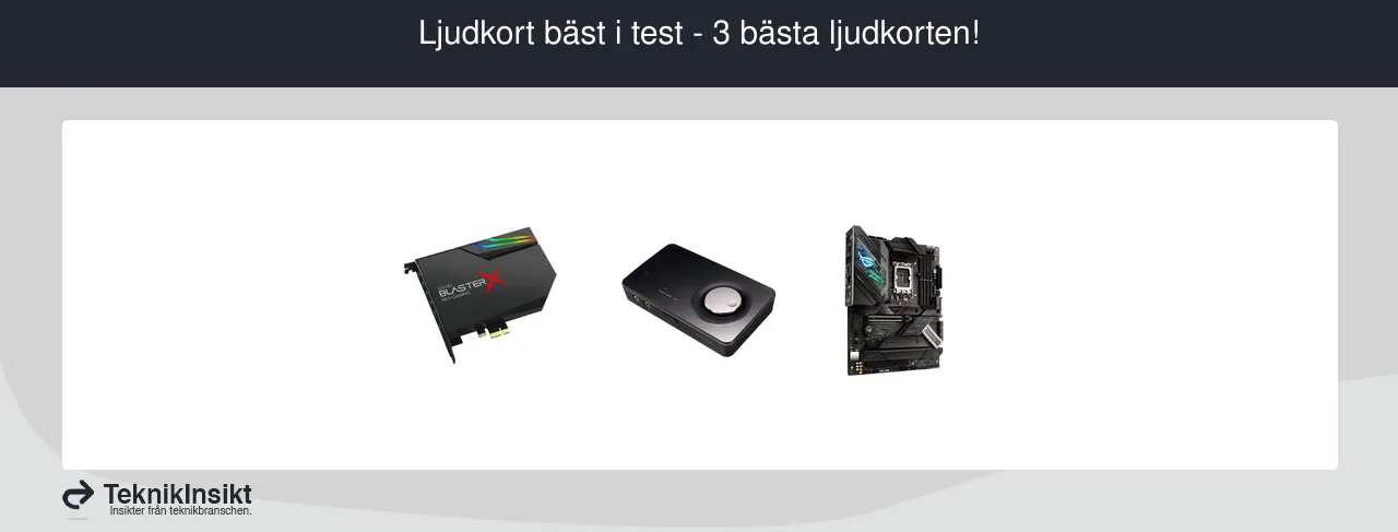 Ljudkort bäst i test