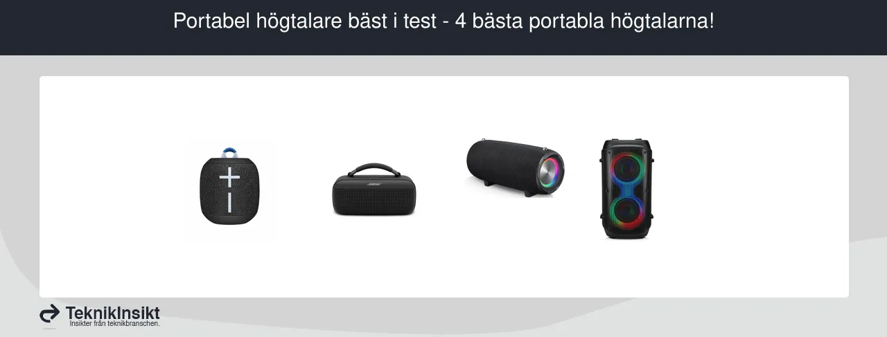 Portabel högtalare bäst i test