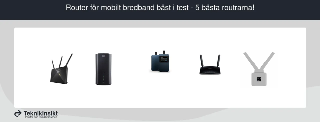 Router för mobilt bredband bäst i test