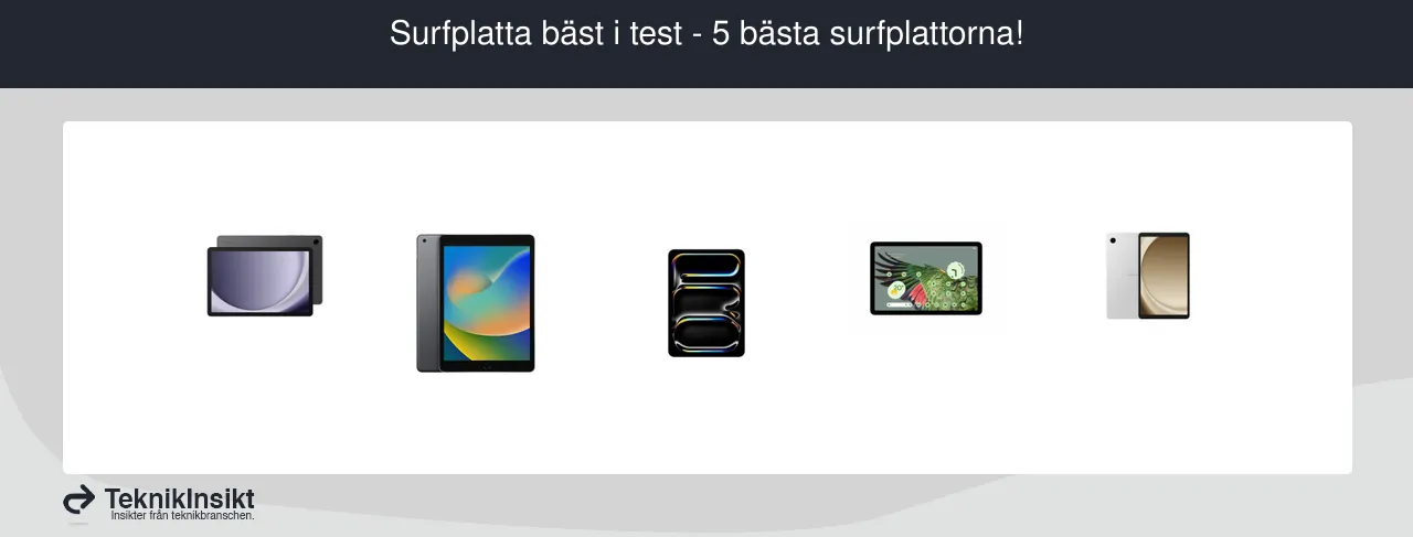 Surfplatta bäst i test - 5 bästa surfplattorna!