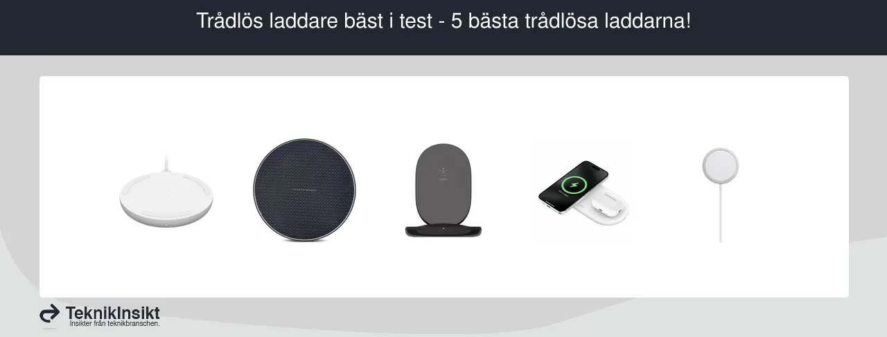 Trådlös laddare bäst i test