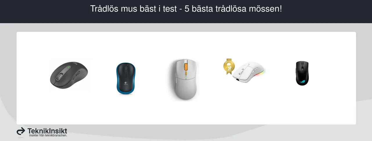 Trådlös mus bäst i test