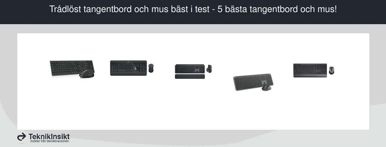 Trådlöst tangentbord och mus bäst i test